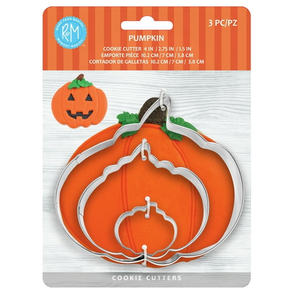 R&M International Pumpkin 3 Piece Carded Nested Set