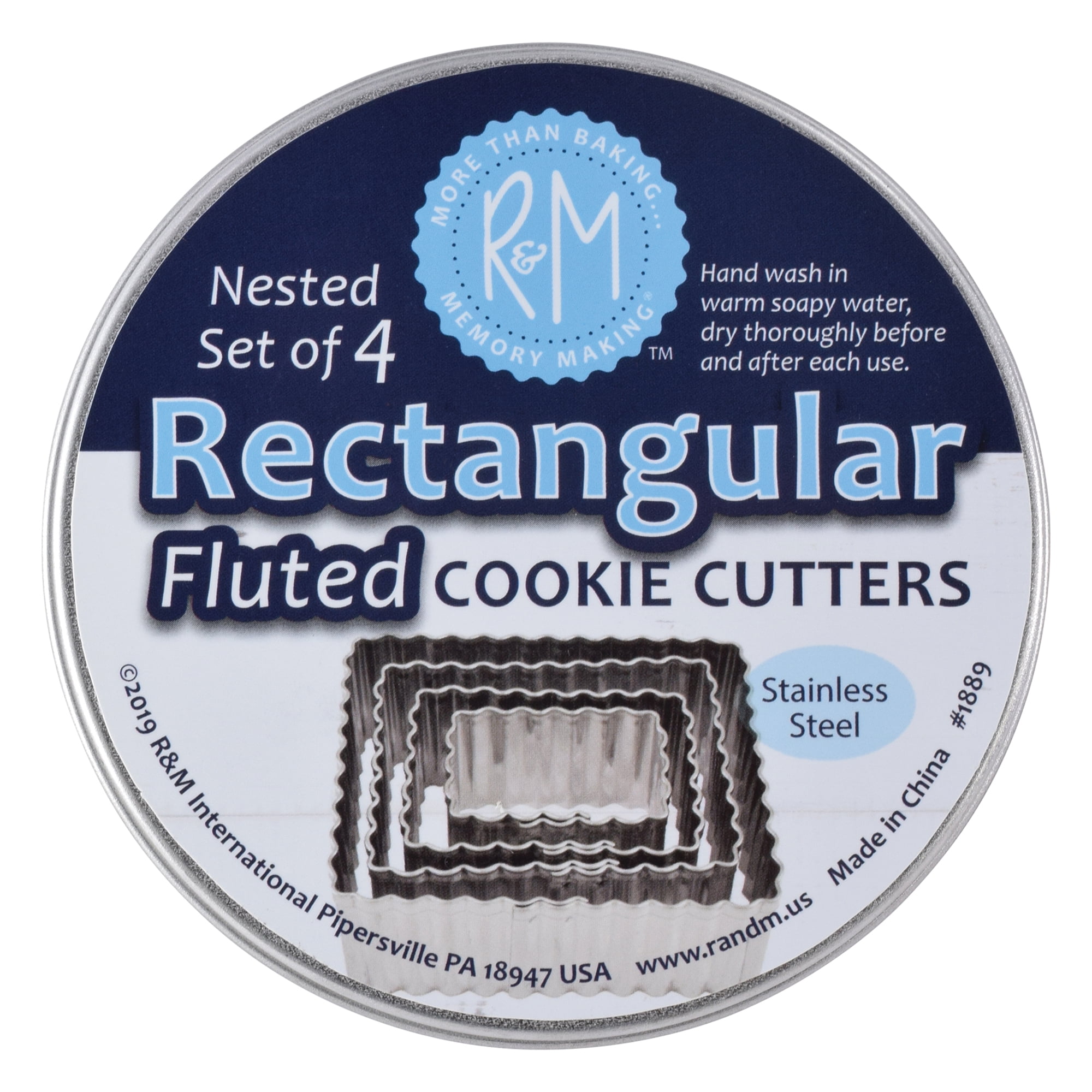 R&M International Rectangle Fluted Cookie Cutter