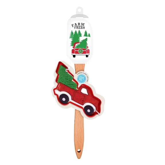 R&M International Tree Farm 2 Piece Spatula and Cookie Cutter Set