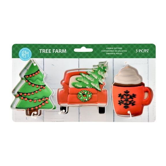 R&M International Tree Farm 3 Piece Cookie Cutter Set