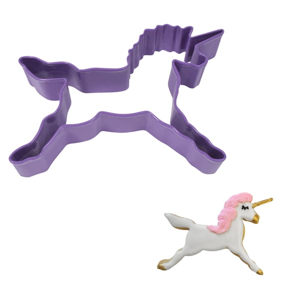 R&M International Unicorn 5.25" Cookie Cutter Purple