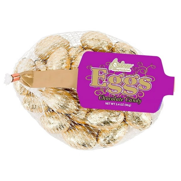 R.M. Palmer Easter Chocolate Covered Eggs, Mesh Bag, 3.4oz