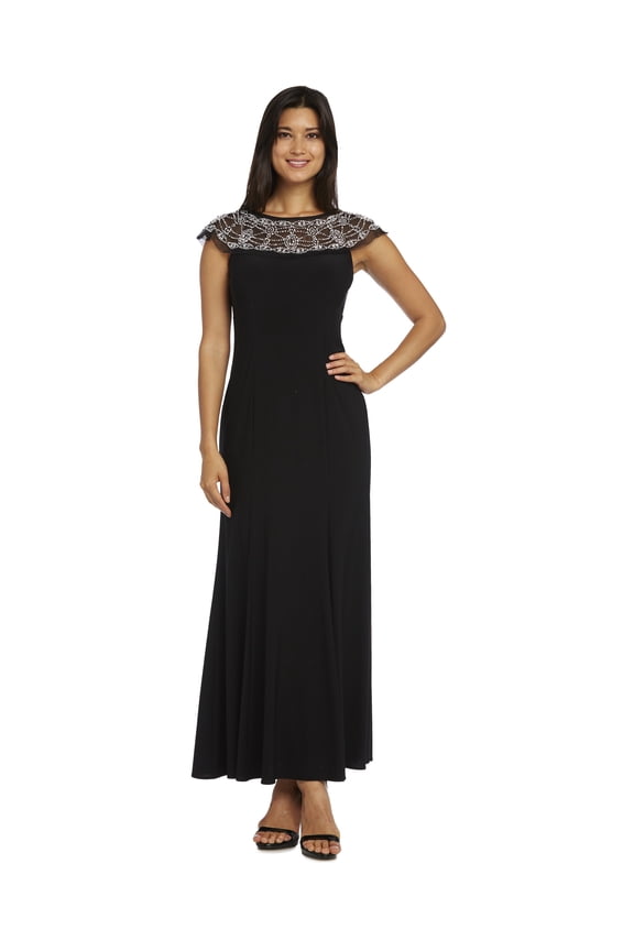 $119 Womens New 1148 Black Lace Cap Sleeve Fit + Flare Dress 8 B+B