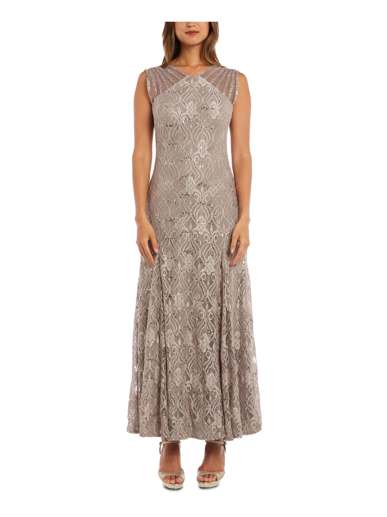 R&M RICHARDS Womens Beige Lace Sleeveless Jewel Neck Jamaica | Ubuy