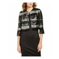 thumbnail image 1 of R&M RICHARDS Womens Black Sequined Shrug Bell Sleeve Open Cardigan Wear To Work Top M, 1 of 3