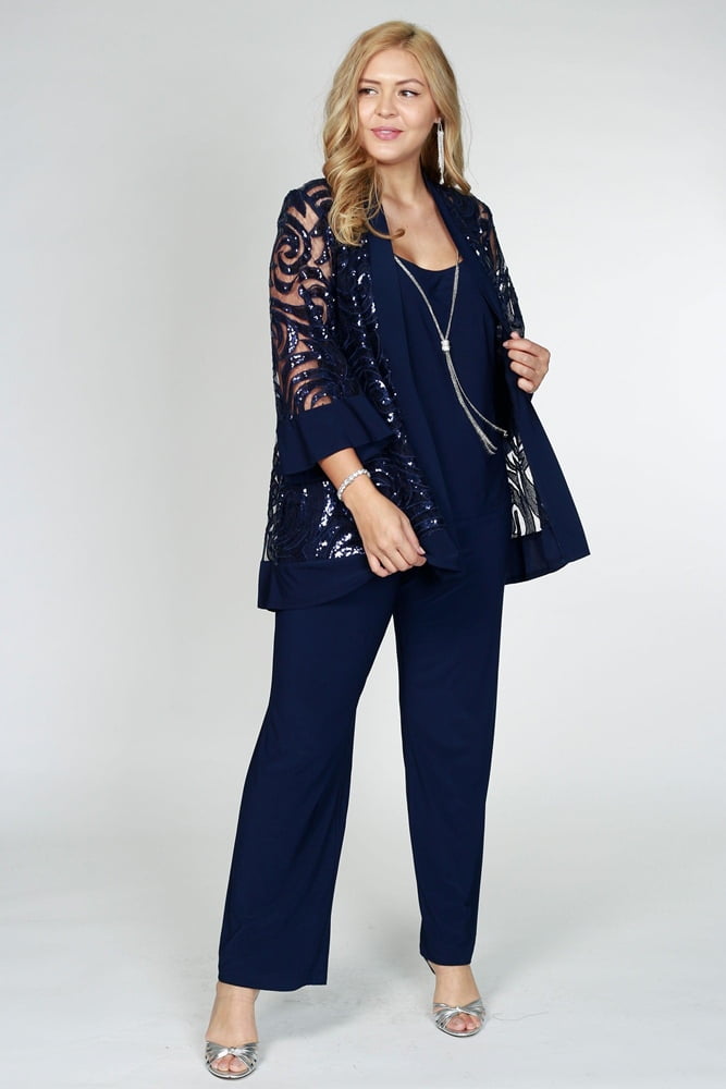 R&M Richards Formal Pantsuit Plus Size 2343W - Walmart.com