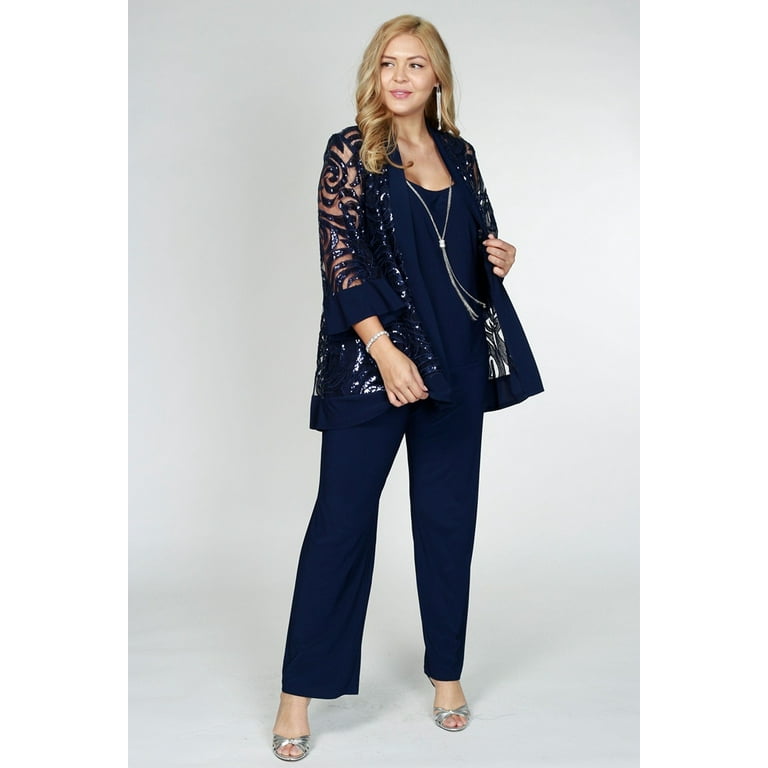 R & m richards plus size formal pantsuits hot sale