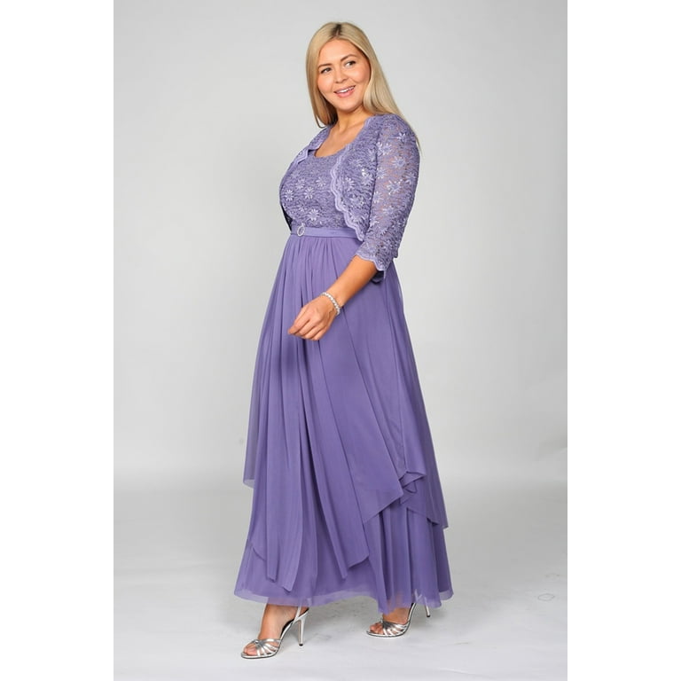 Champagne R&M Richards 7300 Long Mother Of Bride Formal Jacket Dress for  $54.99 – The Dress Outlet