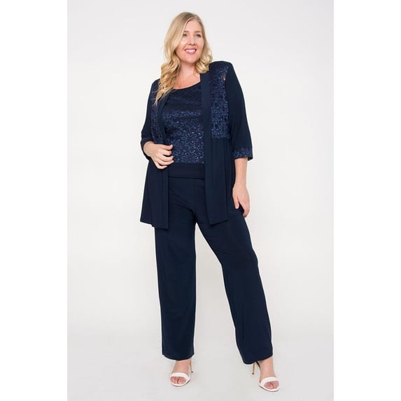 R&M Richards Mother of the Bride Formal Plus Size Pant Suit 7772W