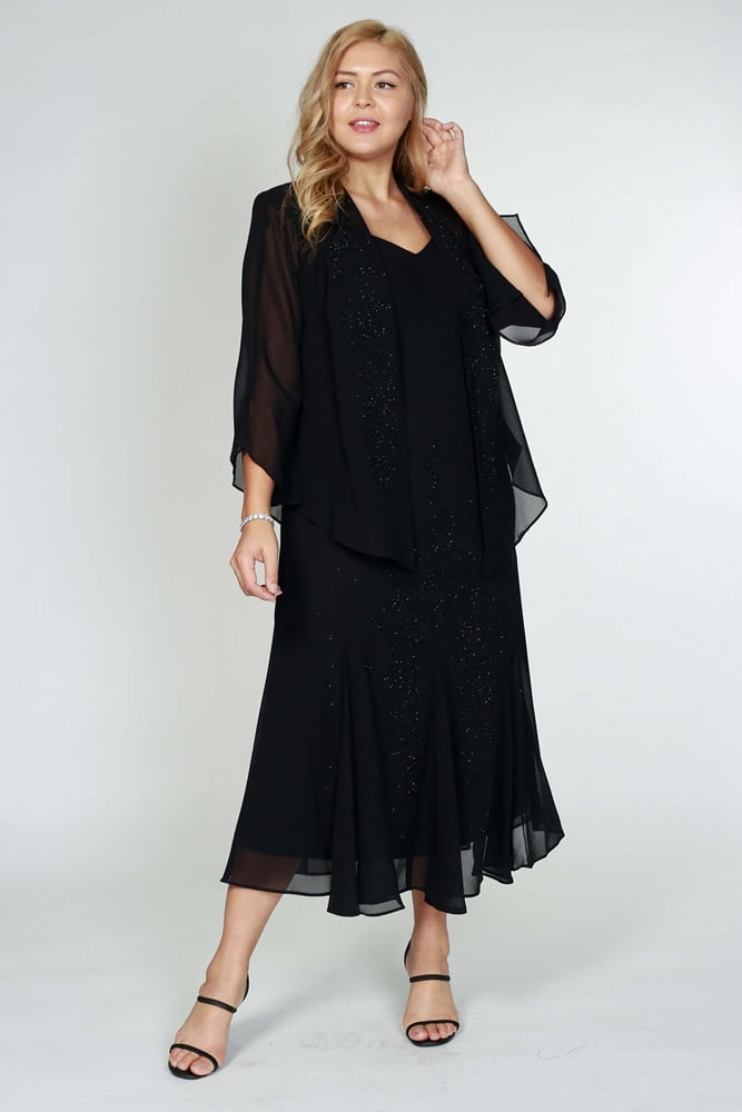 R&M Richards Plus Size Long Mother of the Bride Dress 358260