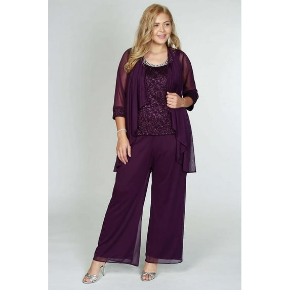 R&M Richards Plus Size Pant Suit Made in USA 5008W