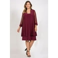 thumbnail image 1 of R&M Richards Short Mother of the Bride Plus Size Dress 8442W, 1 of 3