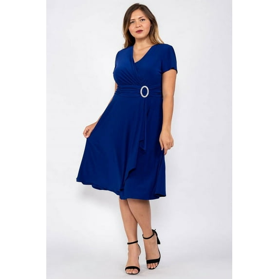 R&M Richards Short Plus Size Dress 1149W