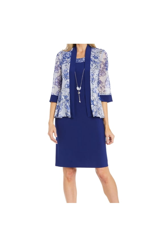 Women's Royal Blossom Elegant Jacket Dress, Size: US 12