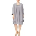 R & M Richards Women's Cropped Jacket & Ruffled Gown Green Size 14