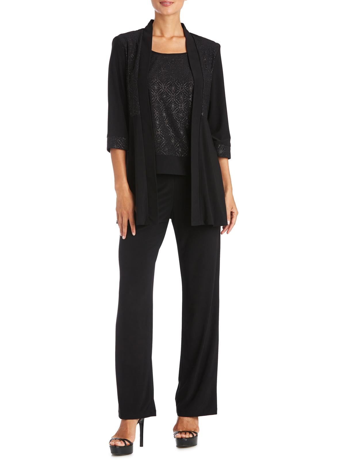 R&M Richards Women s TwoPiece Lace Detail Pant Suit Set