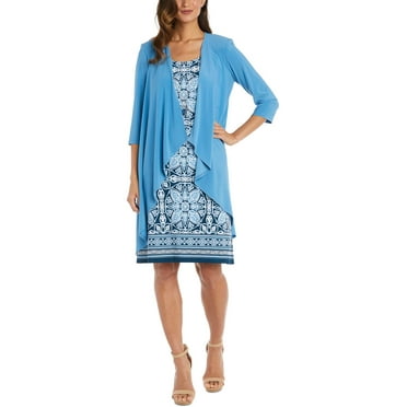 R&M Richards Women's 2 Piece Lace Mother Of the Bride Dress and Shrug ...