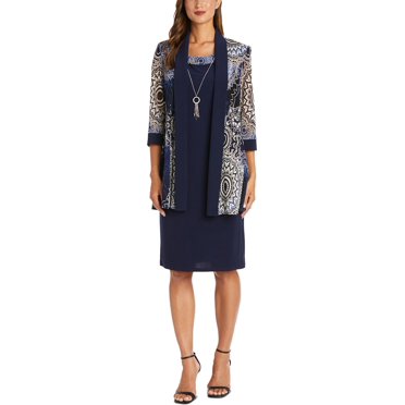 Produktbild von R&M Richards Damen Formal Sequined Jacket Dress Kleid