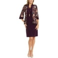 thumbnail image 1 of R&M Richards Womens Floral Print Knee-Length Two Piece Dress, 1 of 1