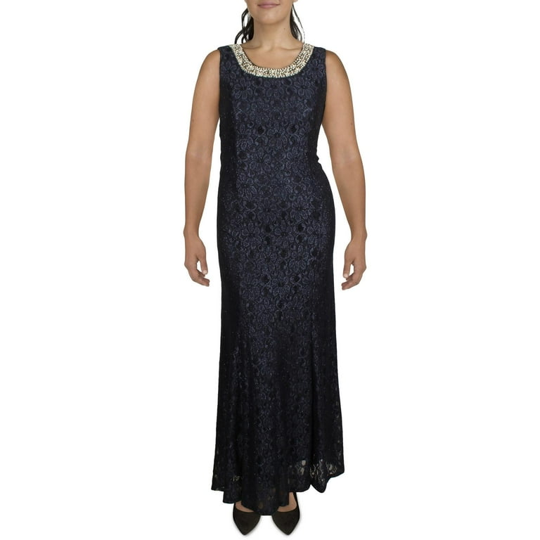 R M Richards Womens Lace Embellished Evening Dress Walmart