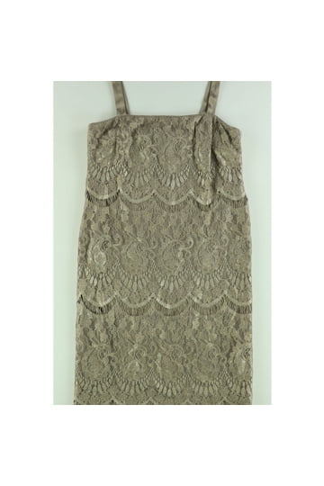 dress with beige boots CELINE BLUSH LACE A-LINE DRESS MINI