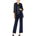thumbnail image 1 of R&M Richards Womens Petites Knit Metallic Twinset, 1 of 1