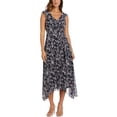 thumbnail image 1 of R&M Richards Womens Ruffled Maxi Maxi Dress, 1 of 3