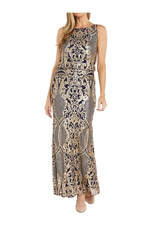 Womens Sequined Evening Dress