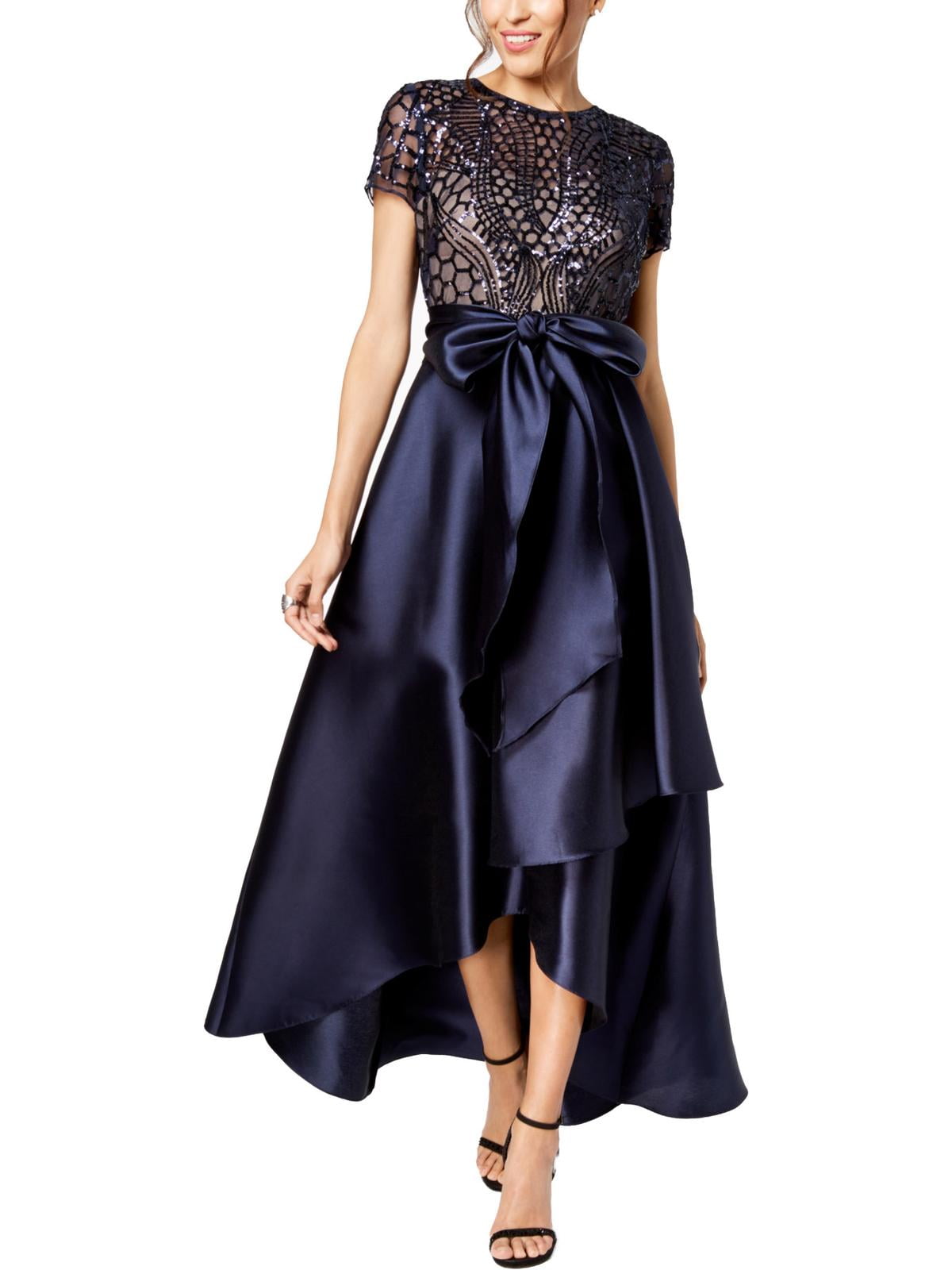 R M Richards Womens Gathered Sleeveless Evening Dress Walmart