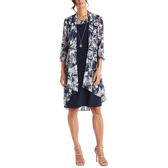 r & m richards beaded dress & flyaway jacket R & M Richards Women's Long Lace Jacket Dress, Champagne, 18