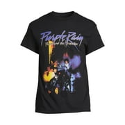 FASHIONABLEWUYI R Men's Purple Rain Graphic Tee with Short Sleeves, Sizes S-4XL