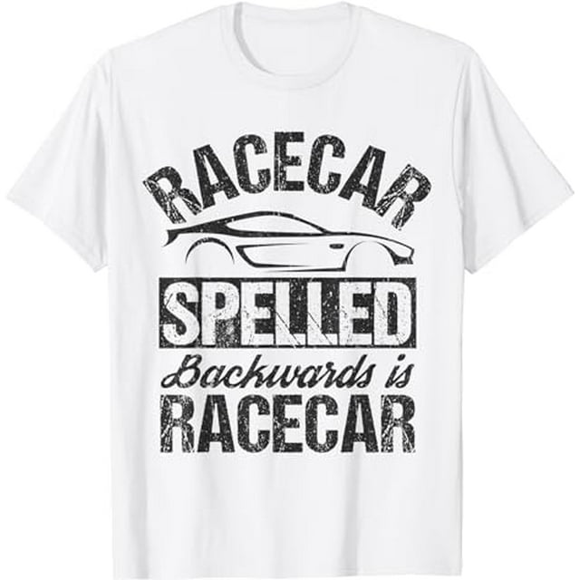 R Mens Race Car Spelled Backwards Is Race Car Tuner Car Lover TShirt