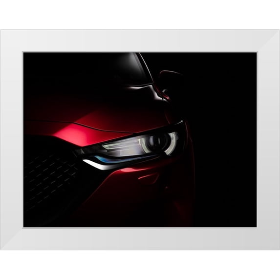 R. Nebelski, Rafal 32x25 White Modern Wood Framed Museum Art Print Titled - Mazda Cx-5 Head Lamp