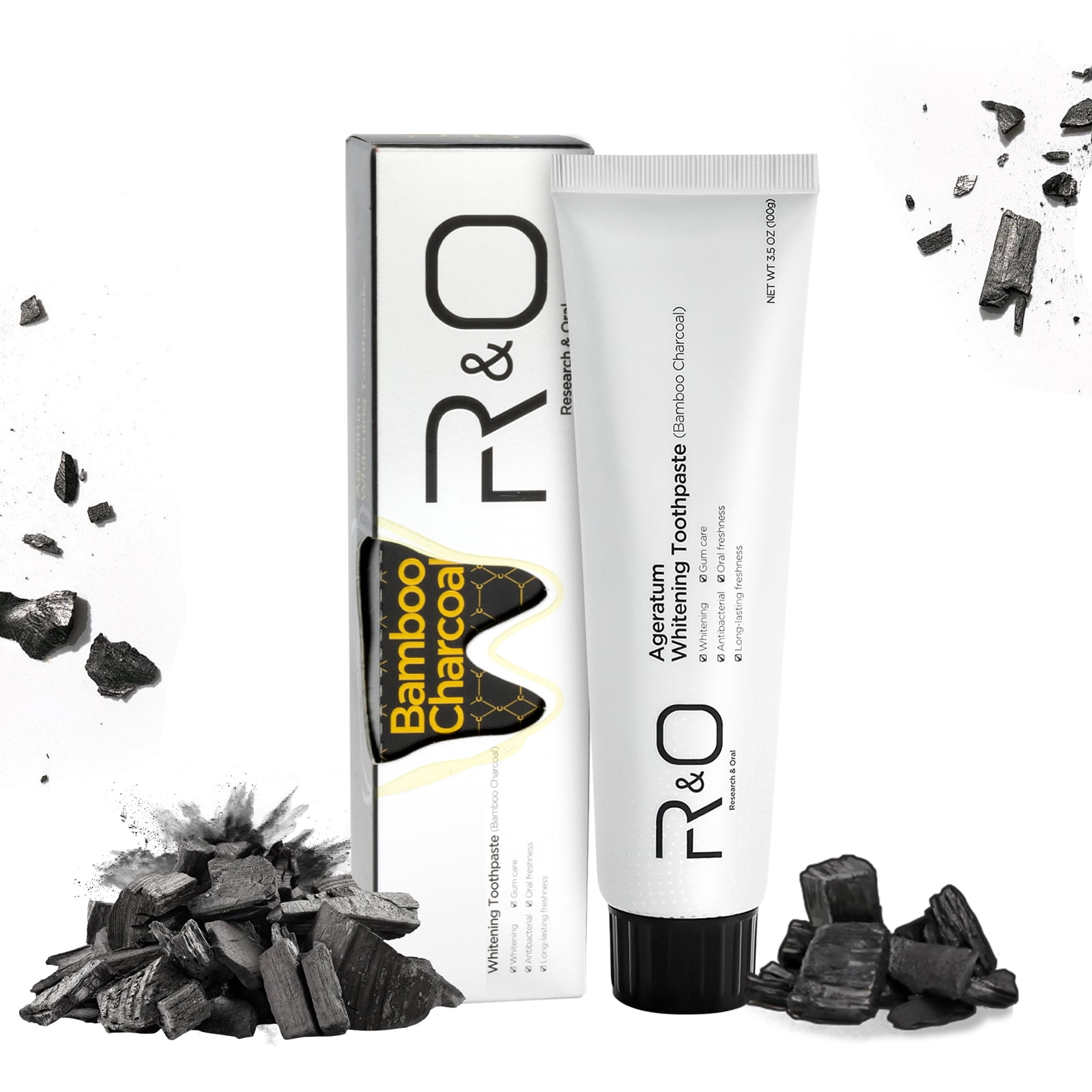 R&O Ageratum Whitening Toothpaste with Bamboo Charcoal,3.53 oz,Great ...