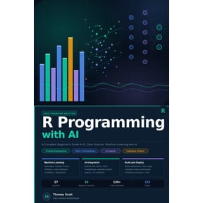 R Programming with AI: A Complete Beginner's Guide to R Programming, Data Science, Machine Learning, and AI Applications, (Paperback)