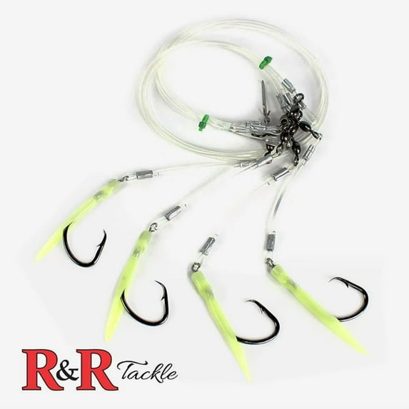R+R Deep Drop Rigs 5/0 Black Mustad Circle Hook, DDR50