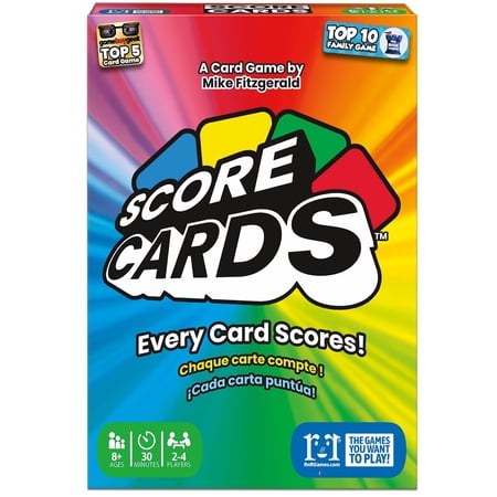R & R Games: Score Cards - Family Card Game, Strategy Play One-Draw One, Math & Counting, Easy To Learn & Quick-Playing, Ages 8+, 2-4 Players, 30 Min