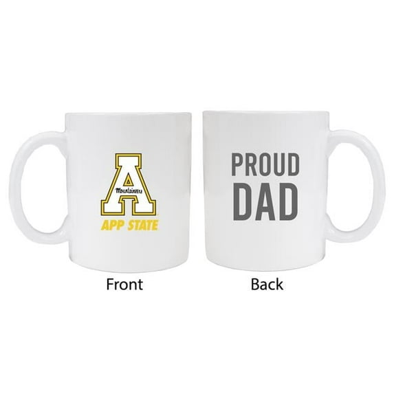 R & R Imports Appalachian State Proud Dad White Ceramic Coffee Mug - Pack of 2