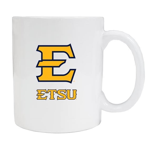 R & R Imports East Tennessee State University White Ceramic Coffee Mug - Pack of 2