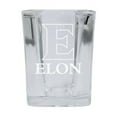 thumbnail image 1 of R & R Imports  Elon University 2 oz Square Shot Glass Laser Etched Logo Design - Pack of 2, 1 of 1