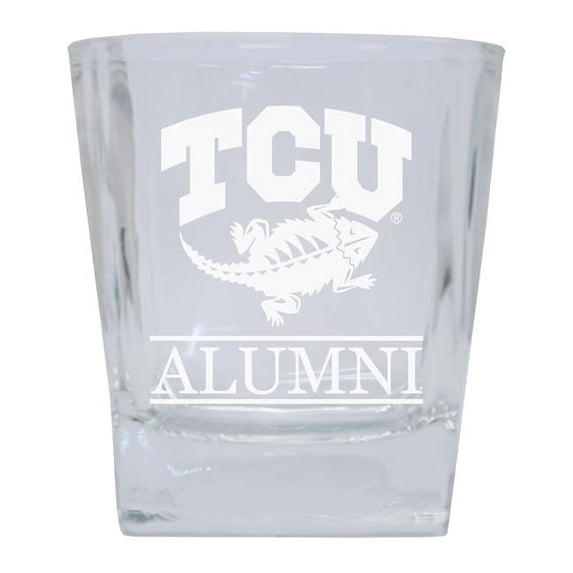 R & R Imports GLTB-C-TCU20 ALUM Texas Christian University 8 oz Etched Alumni Glass Tumbler