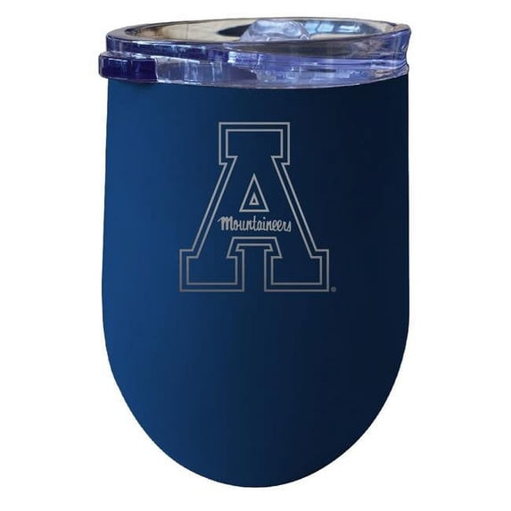 R & R Imports ITWE-C-APS20N Appalachian State 12 oz Insulated Wine Stainless Steel Tumbler, Navy