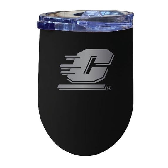 R & R Imports ITWE-C-CMI20B Central Michigan University 12 oz Insulated Wine Stainless Steel Tumbler, Black