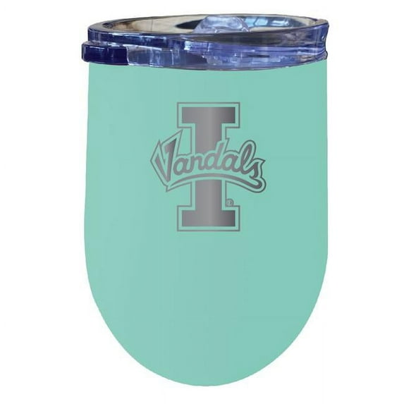 R & R Imports ITWE-C-IDA20S Idaho Vandals 12 oz Insulated Wine Stainless Steel Tumbler, Seafoam