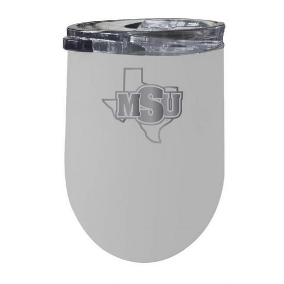 R & R Imports ITWE-C-MIDW20W Midwestern State University Mustangs 12 oz Insulated Wine Stainless Steel Tumbler, White