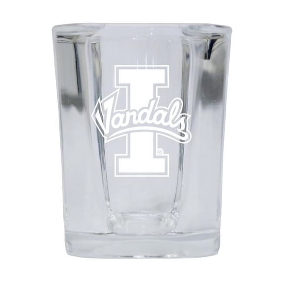 R & R Imports Idaho Vandals 2 oz Square Shot Glass Laser Etched Logo Design - Pack of 2