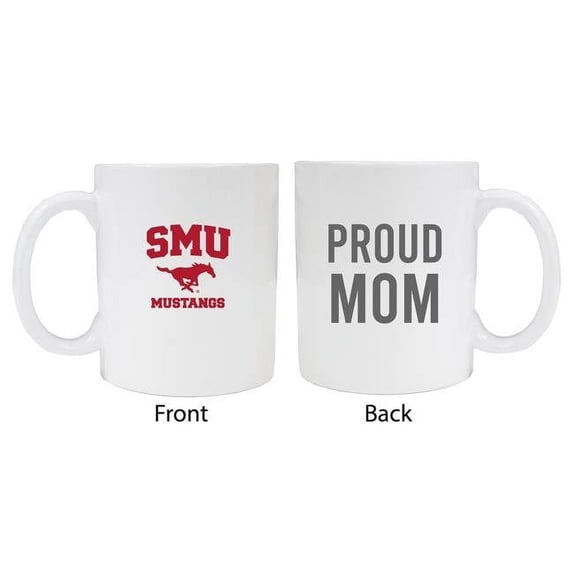R & R Imports MUG-C-SMU20 WMOM Southern Methodist University Proud Mom White Ceramic Coffee Mug