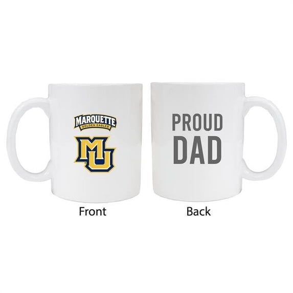 R & R Imports Marquette Golden Eagles Proud Dad White Ceramic Coffee Mug - Pack of 2