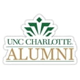 thumbnail image 1 of R & R Imports  North Carolina Charlotte Forty-Niners 4 in. Laser Cut Alumni Vinyl Decal Sticker - Pack of 2, 1 of 1