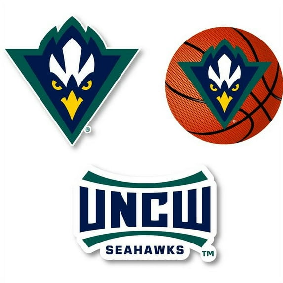 R & R Imports North Carolina Wilmington Seahawks Vinyl Decal Sticker, 4 in. - Pack of 3